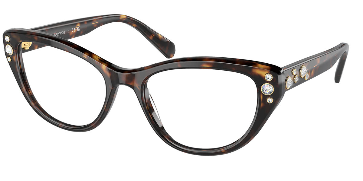 Swarovski SK2023 1002 Women's Eyeglasses Tortoiseshell Size 52 (Frame Only) - Blue Light Block Available