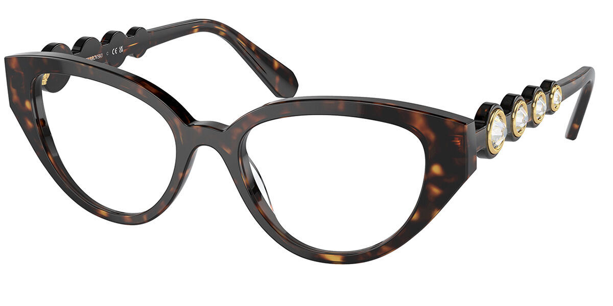 Swarovski SK2024 1002 Women's Eyeglasses Tortoiseshell Size 50 (Frame Only) - Blue Light Block Available