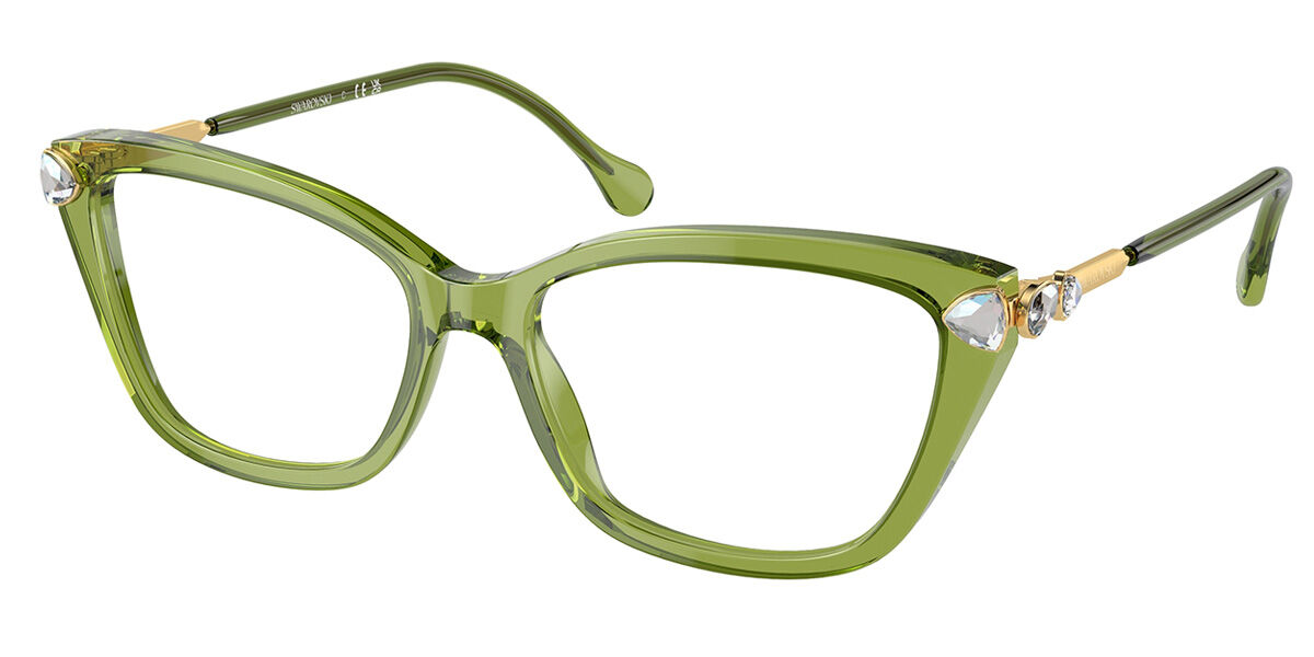 Swarovski SK2011 3002 Women's Eyeglasses Green Size 55 - Blue Light Block Available