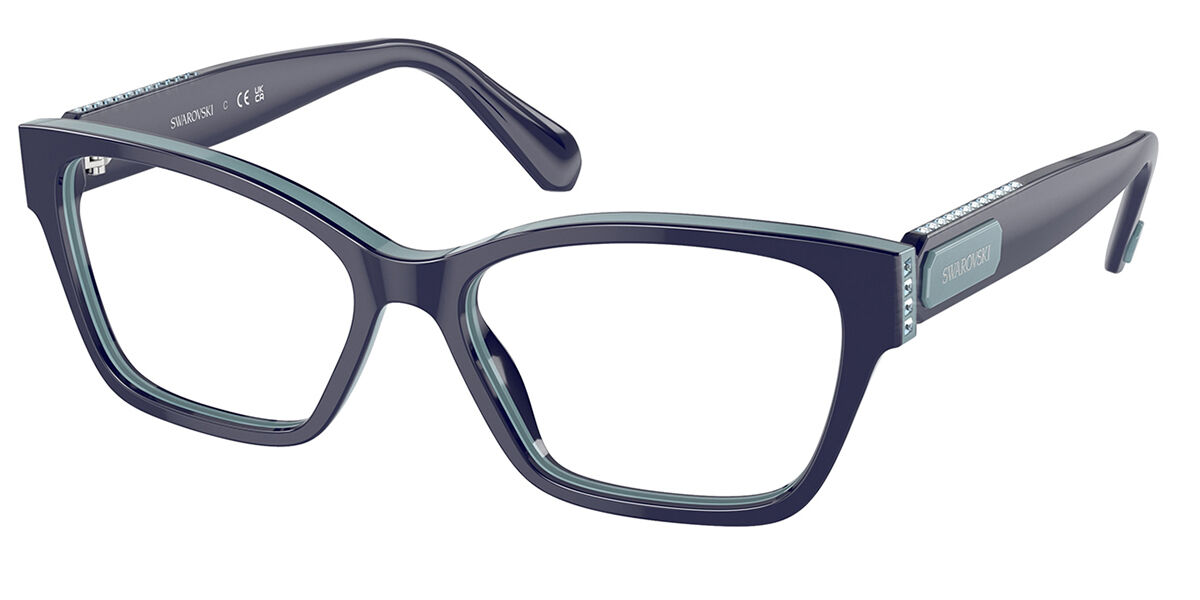 Swarovski SK2013 1018 Women's Eyeglasses Blue Size 52 - Blue Light Block Available