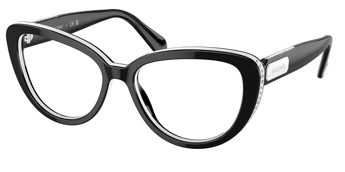 Swarovski SK2014 1015 Women's Eyeglasses Black Size 54 (Frame Only) - Blue Light Block Available