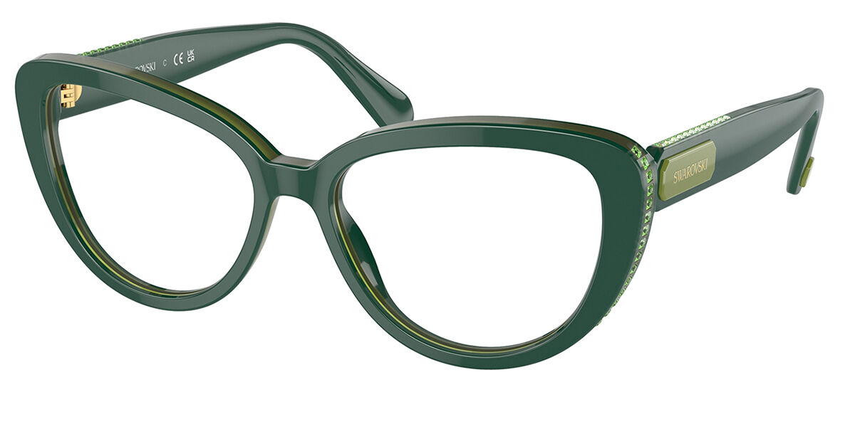 Swarovski SK2014 1017 Women's Eyeglasses Green Size 52 (Frame Only) - Blue Light Block Available