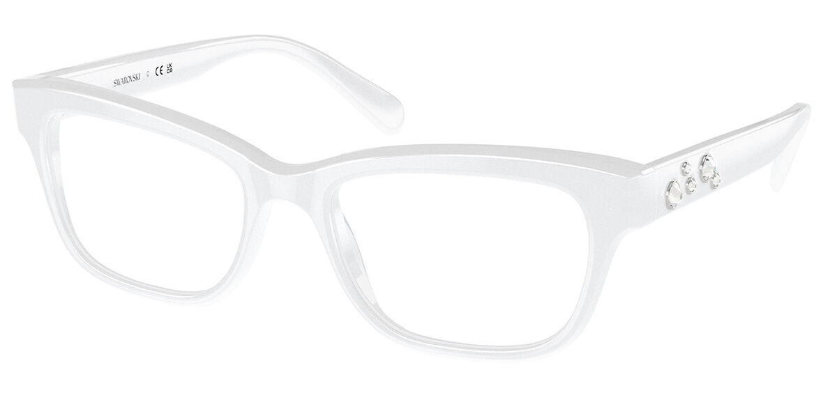 Swarovski SK2022 1033 Women's Eyeglasses White Size 51 (Frame Only) - Blue Light Block Available