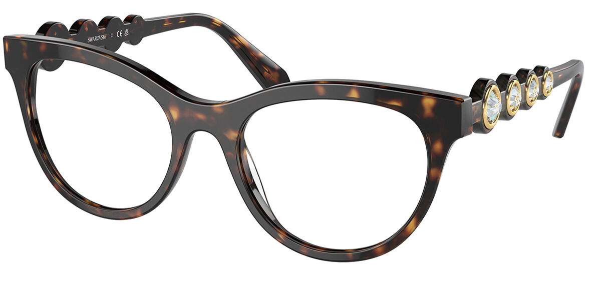 Swarovski SK2025 1002 Women's Eyeglasses Tortoiseshell Size 52 - Blue Light Block Available