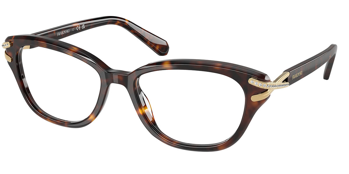 Swarovski SK2032 1002 Women's Eyeglasses Tortoiseshell Size 52 (Frame Only) - Blue Light Block Available