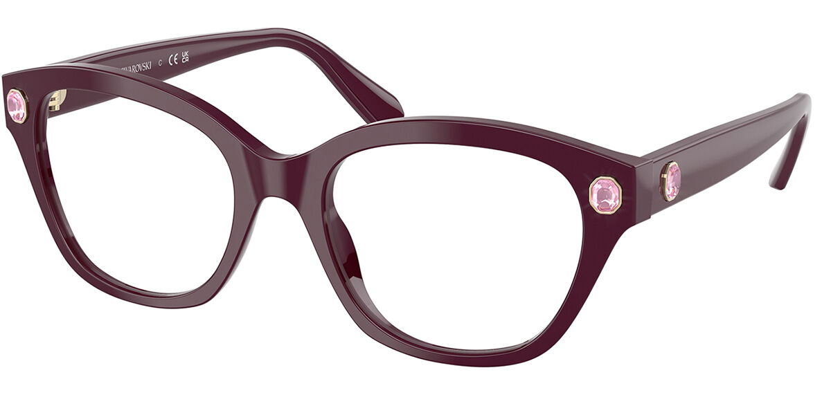 Swarovski SK2038 1044 Women's Eyeglasses Red Size 51 (Frame Only) - Blue Light Block Available