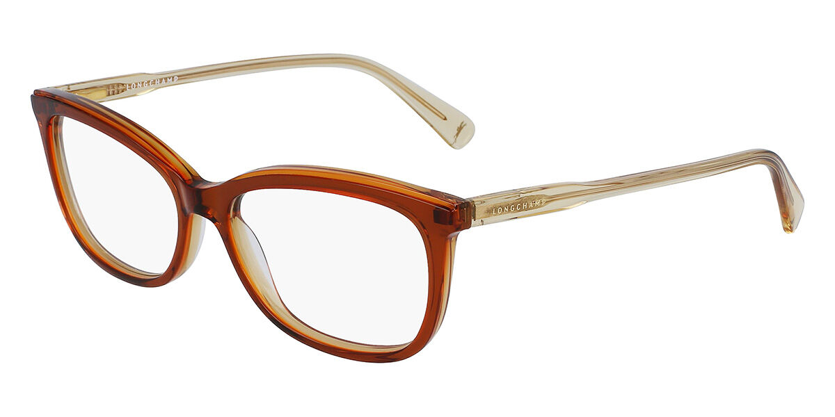 Longchamp LO2718 233 Eyeglasses in Transparent Caramel Brown ...