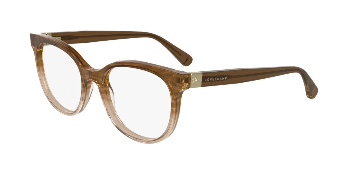 Longchamp LO2756 211 Oval Shiny Faded Striped Brown Eyeglasses | Vision ...