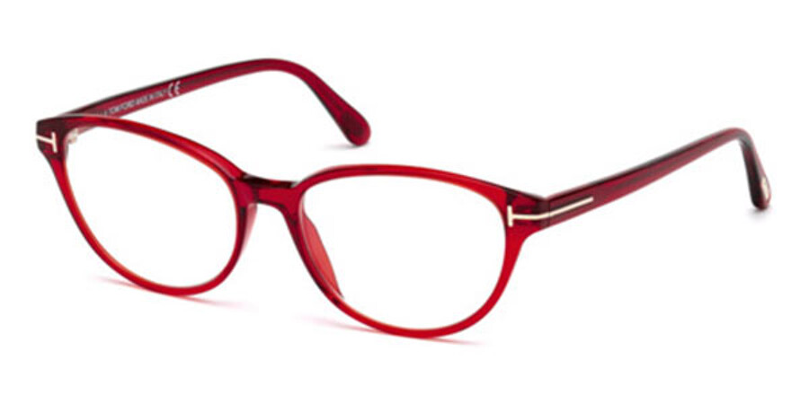 Tom Ford FT5422 066 Eyeglasses in Transparent Red | SmartBuyGlasses USA