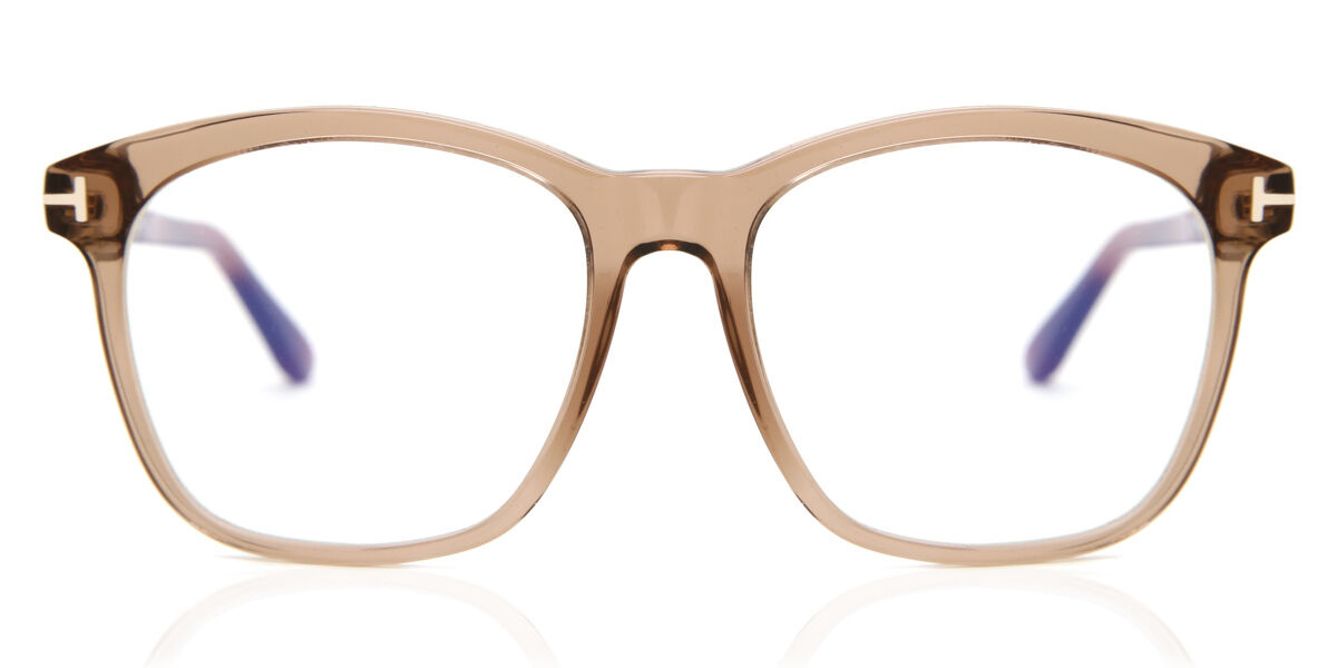 Tom Ford FT5481-B Blue-Light Block 045 Glasses Brown | VisionDirect ...