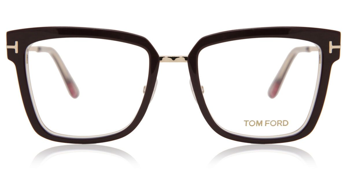 Tom Ford FT5507 071 Glasses Burgundy | VisionDirect Australia