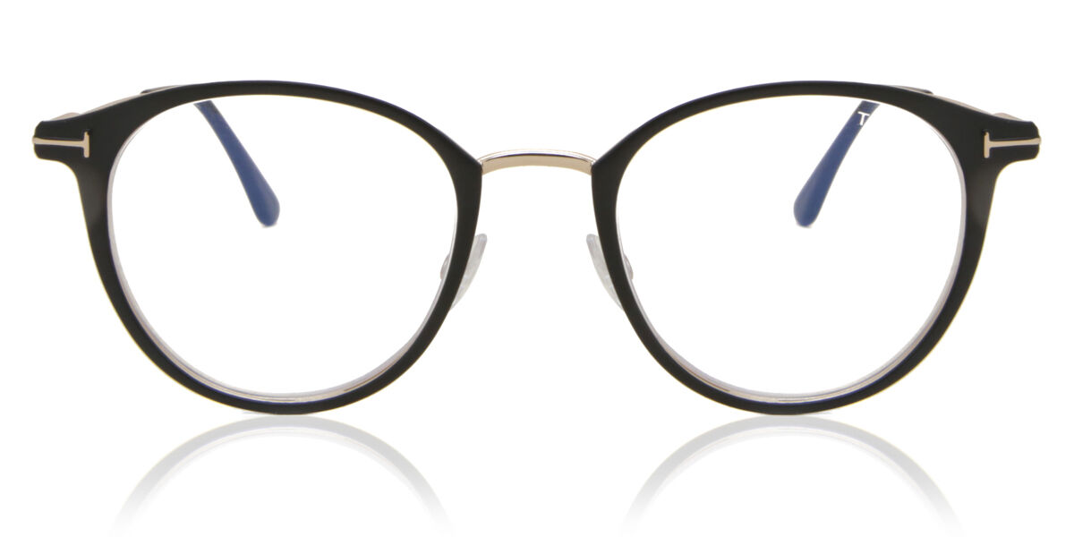 Tom Ford FT5528-B Blue-Light Block 002 Eyeglasses in Matte Black |  SmartBuyGlasses USA