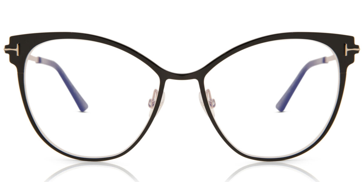 Tom Ford FT5530-B Blue-Light Block 001 Women's Eyeglasses Black Size 54 - Blue Light Block Available