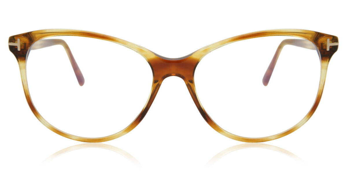 Tom Ford FT5544-B Blue-Light Block 056 Womens Glasses Tortoiseshell Size - Free Lenses - HSA/FSA Insurance - Blue Light Block Available