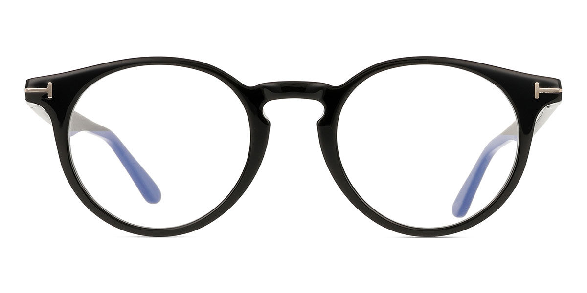 Tom Ford FT5557-B 001 Bleues-Light Block 46 Lunettes De Vue Homme Noires