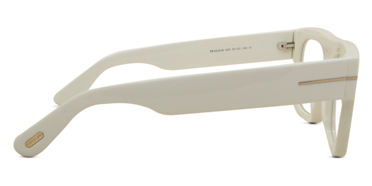 Tom Ford FT5634-B Blue-Light Block 025 Ivory White Eyeglasses