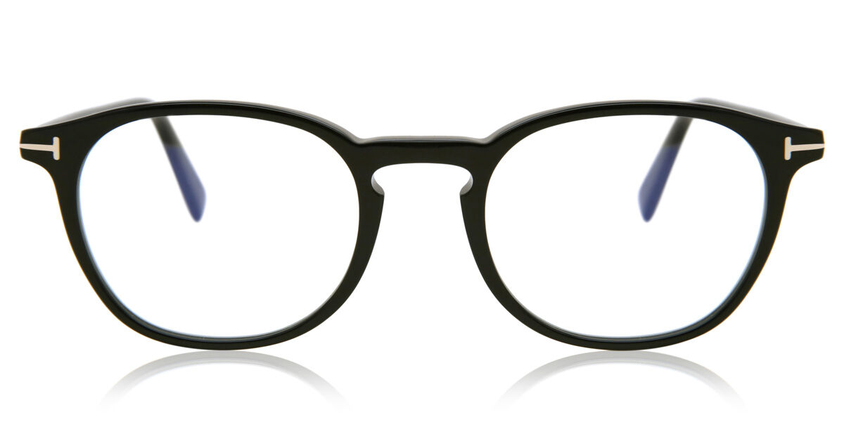 Tom Ford FT5583-B Blue-Light Block 001 Glasses Black | VisionDirect  Australia