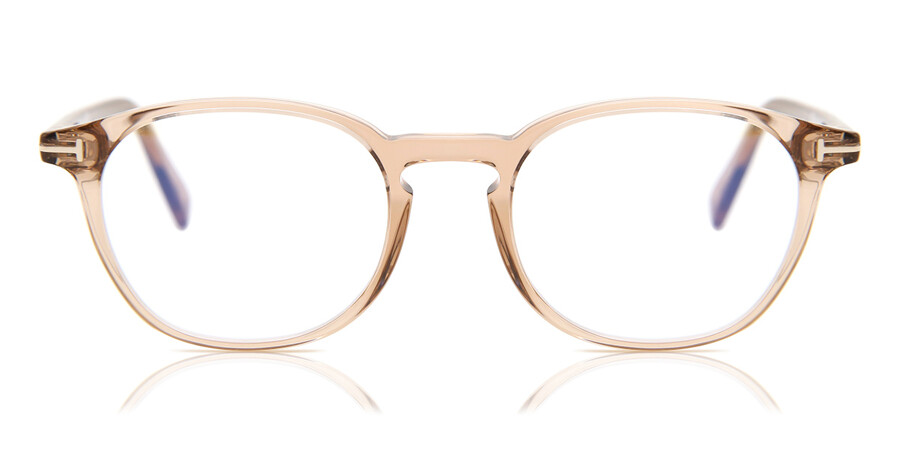 Tom Ford FT5583-B Blue-Light Block 057 Glasses Transparent Brown |  SmartBuyGlasses UK