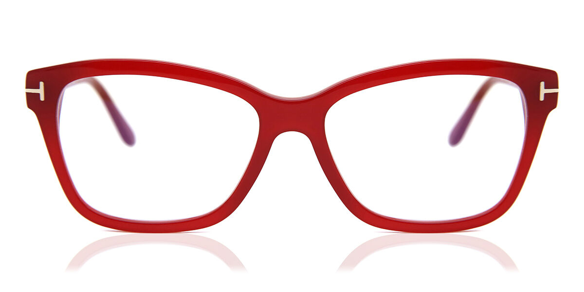 Tom Ford FT5597-B Blue-Light Block 075 Eyeglasses in Red ...