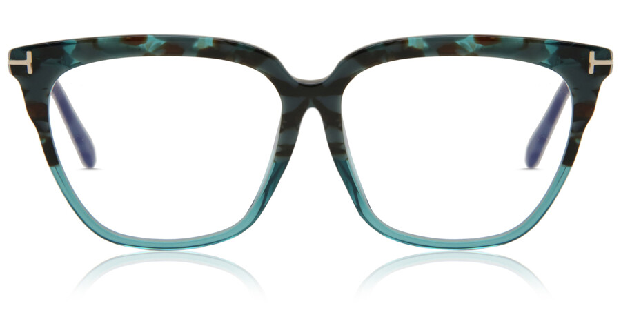 Tom Ford FT5599-B Blue-Light Block 056 Glasses Green Tortoise |  SmartBuyGlasses Canada