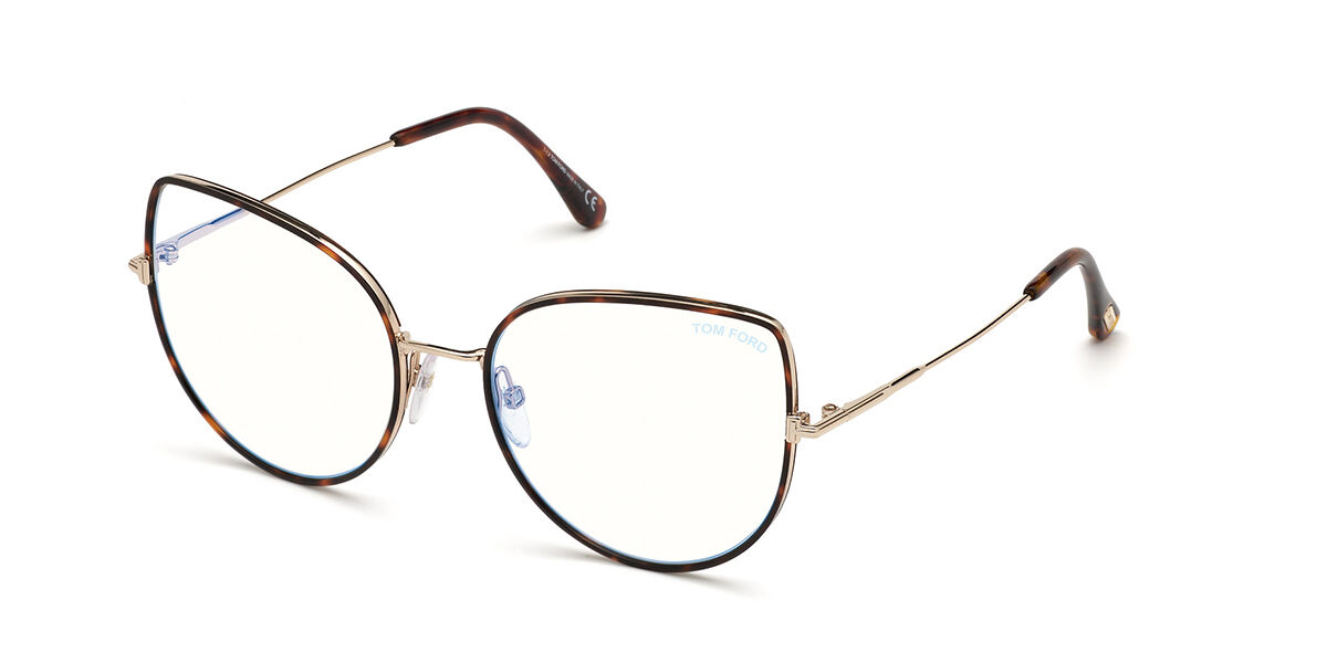 Tom Ford FT5614-B Blue-Light Block 052 Óculos De Grau Feminino Tortoiseshell