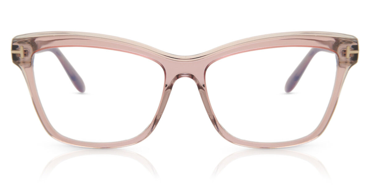 Tom Ford FT5619-B Blue-Light Block 072 Glasses Transparent Pink |  VisionDirect Australia