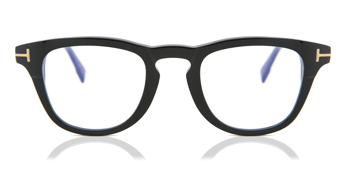 Tom Ford FT5660-B Blue-Light Block 001 Eyeglasses in Shiny Black ...