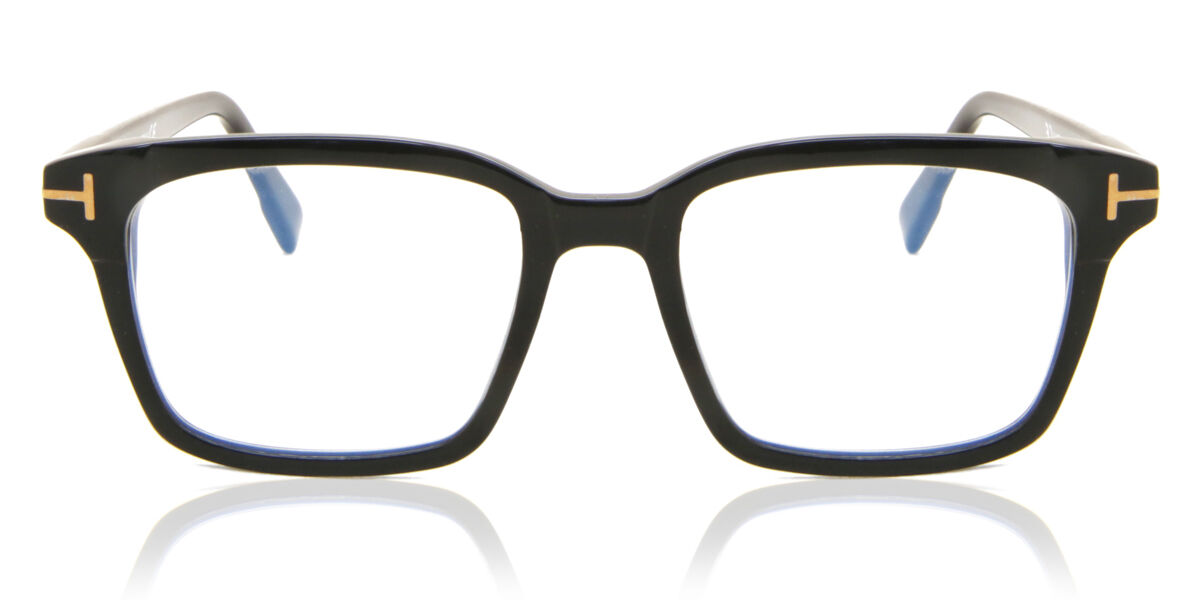 Tom Ford FT5661-B Blue-Light Block 001 Eyeglasses in Shiny Black |  SmartBuyGlasses USA
