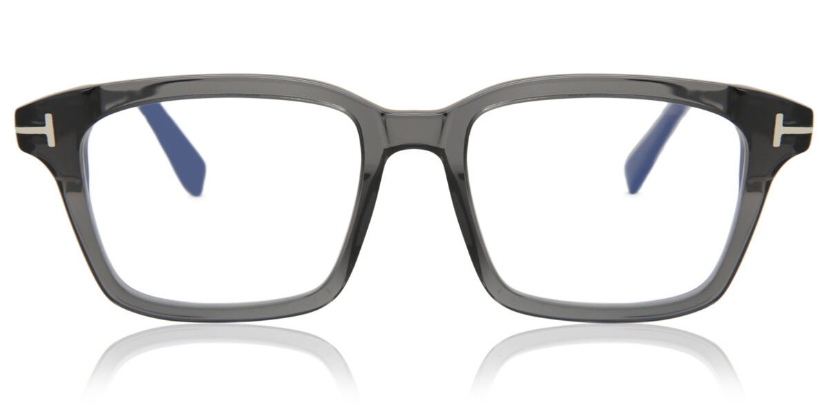 Tom Ford FT5661-B Blue-Light Block 020 Eyeglasses in Transparent Grey |  SmartBuyGlasses USA