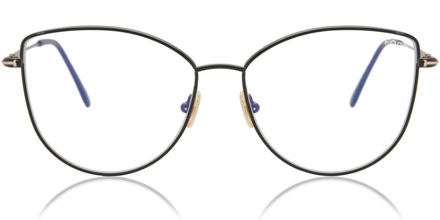Tom Ford FT5667-B Blue-Light Block 001 Glasses Shiny Black | VisionDirect  Australia