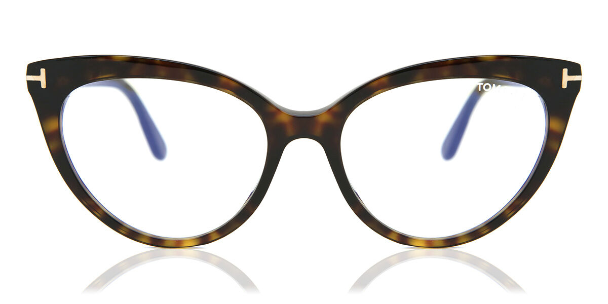 Tom Ford FT5674-B Blue-Light Block 052 Eyeglasses in Dark Tortoise ...