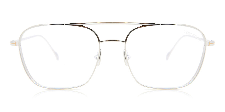 Tom Ford FT5659-B Blue-Light Block 018 Glasses Rhodium Shiny Silver |  VisionDirect Australia