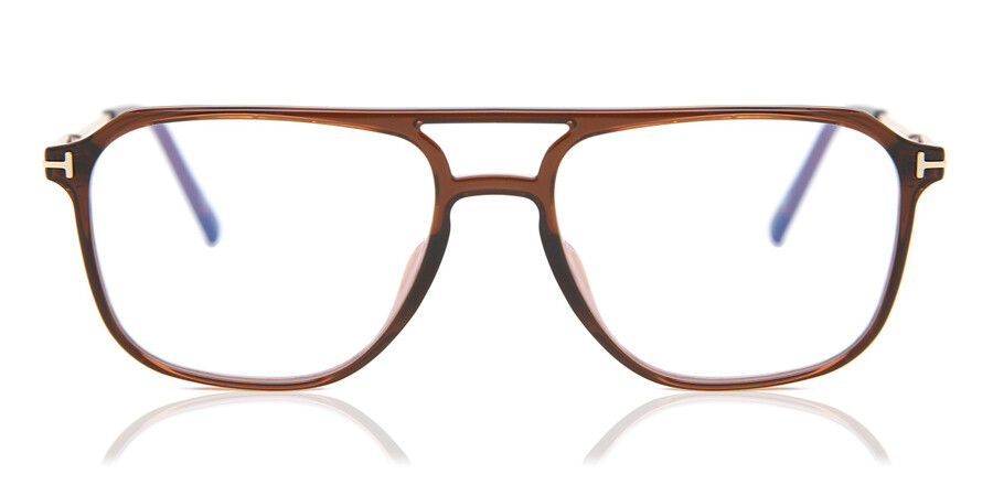 Tom Ford FT5665-B Blue-Light Block 048 Glasses Dark Brown | SmartBuyGlasses  UK