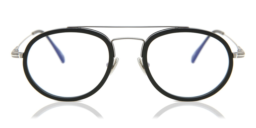 Tom Ford FT5676-B Blue-Light Block 002 Glasses Matte Black/Silver |  SmartBuyGlasses UK