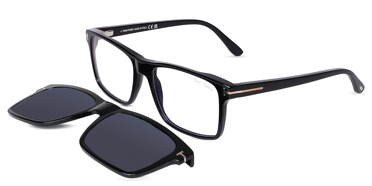 Tom Ford FT5682-B with Clip-On 001 Blue-Light Block glasses