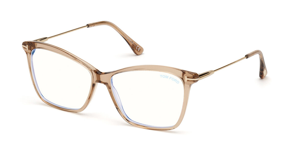 Tom Ford FT5687-B Blue-Light Block 045 Glasses Transparent Brown |  VisionDirect Australia