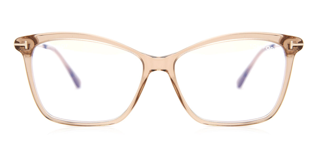 Tom Ford FT5687-B Blue-Light Block 045 Glasses Transparent Brown ...