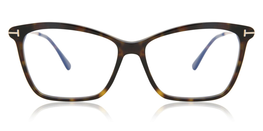 Tom Ford FT5687-B Blue-Light Block 052 Eyeglasses in Dark Havana |  SmartBuyGlasses USA