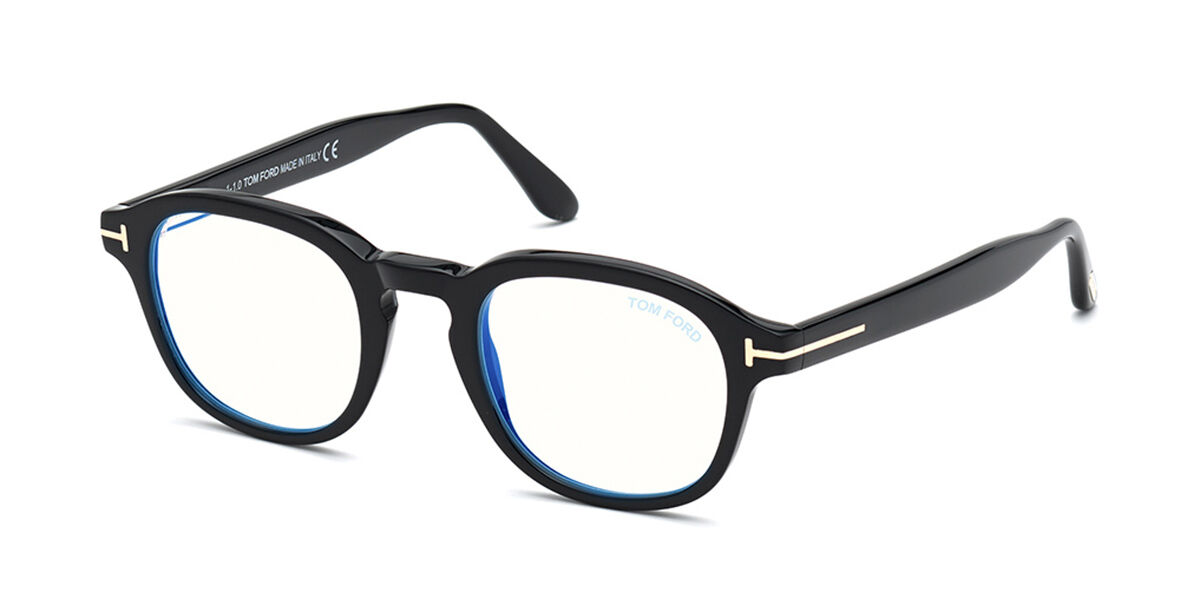 Tom Ford FT5698-B Blue-Light Block 001 Eyeglasses In Shiny Black ...