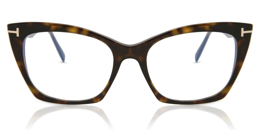 Tom Ford FT5709-B Blue-Light Block 052 Eyeglasses in Dark Havana |  SmartBuyGlasses USA