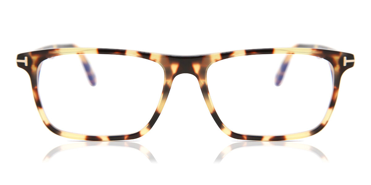 Tom Ford FT5681-B Blue Light Block 055 Glasses Havana | SmartBuyGlasses UK