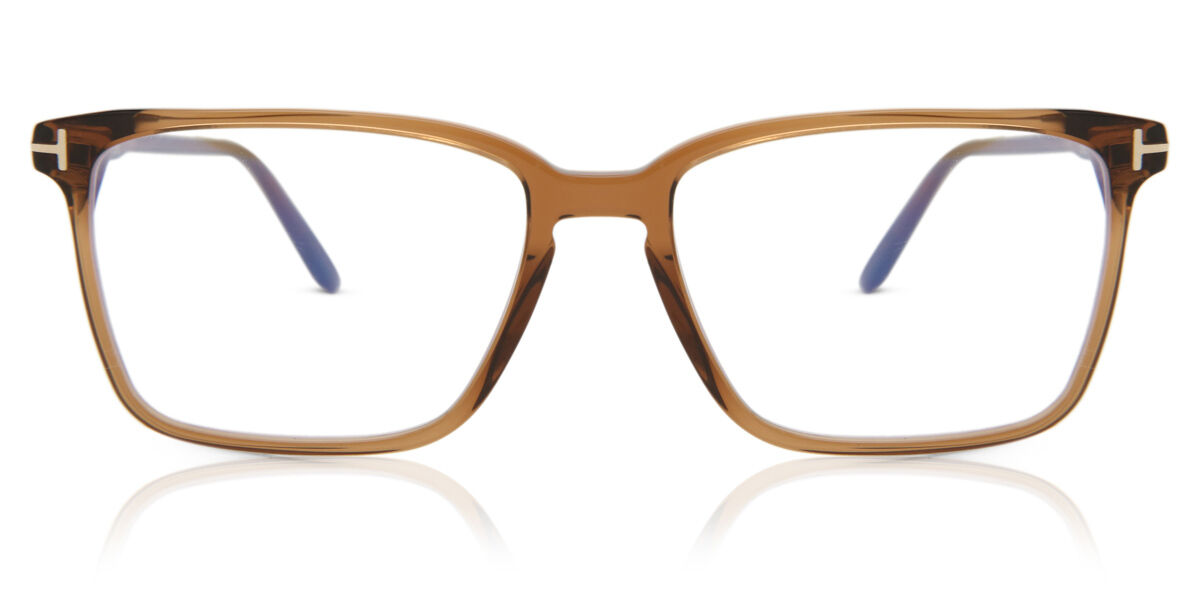 Tom Ford FT5696-B Blue-Light Block 048 Glasses Transparent Brown |  SmartBuyGlasses UK