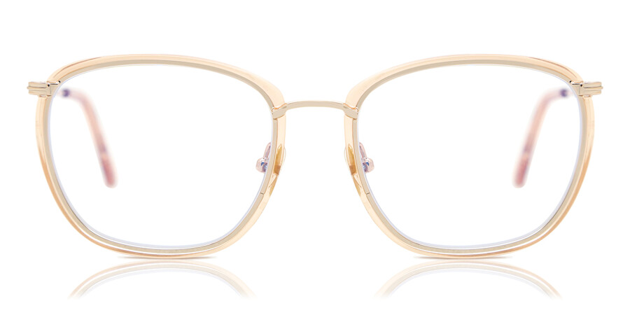 Tom Ford FT5702-B Blue-Light Block 042 Glasses Transparent Brown Gold |  VisionDirect Australia