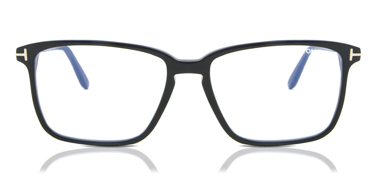 Tom Ford FT5696-B Blue-Light Block 001 Glasses Black | VisionDirect  Australia