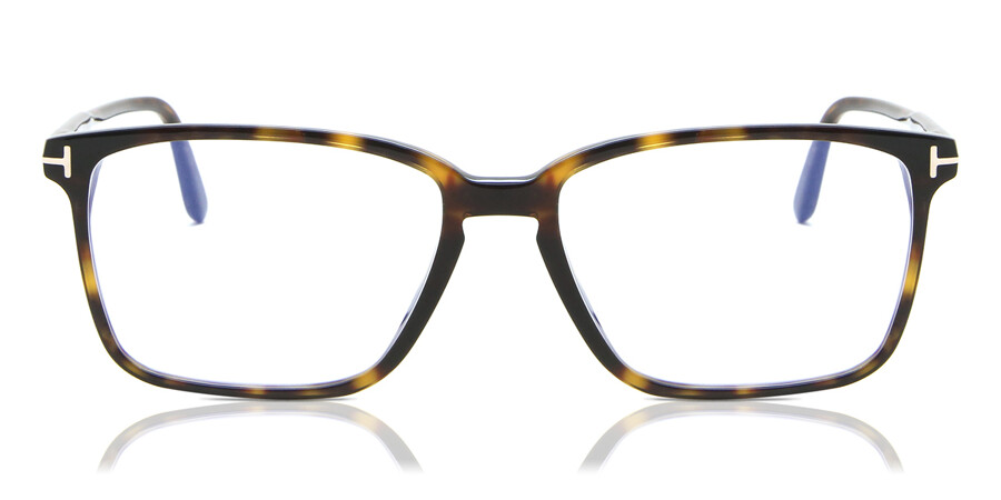 Tom Ford FT5696-B Blue-Light Block 052 Glasses Shiny Dark Havana |  SmartBuyGlasses UK