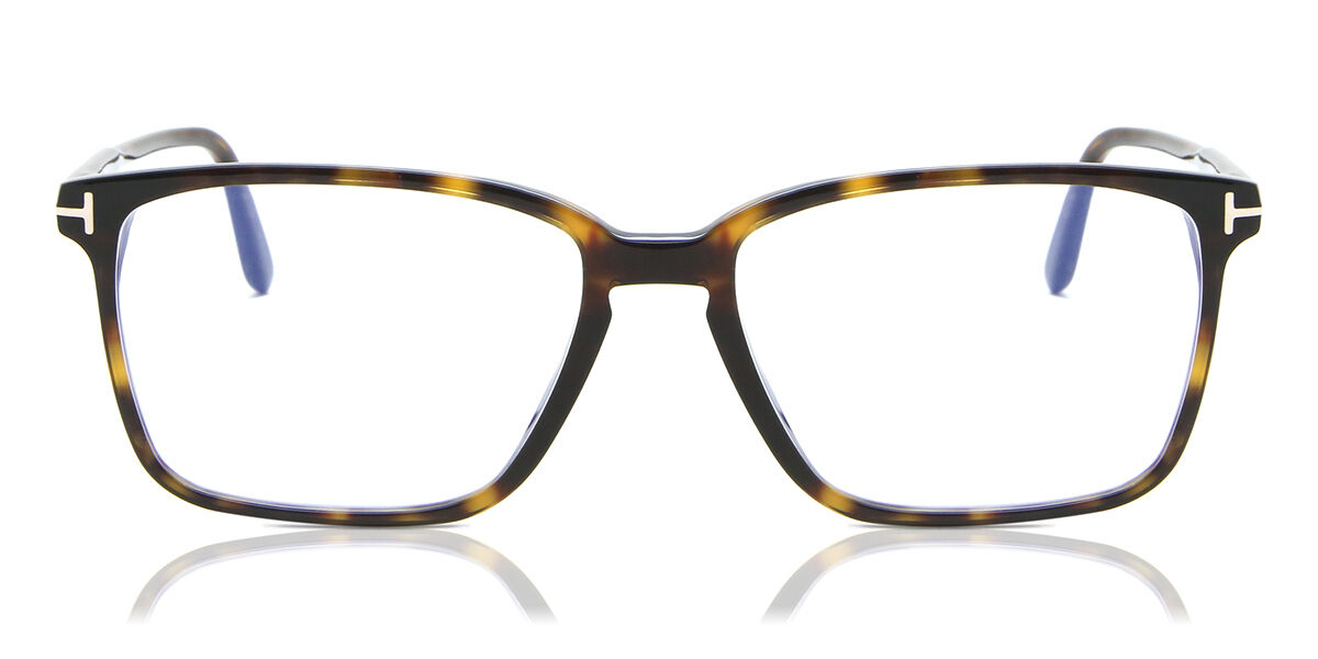 Tom Ford FT5696-B Blue-Light Block 052 Glasses Shiny Dark Havana |  SmartBuyGlasses UK