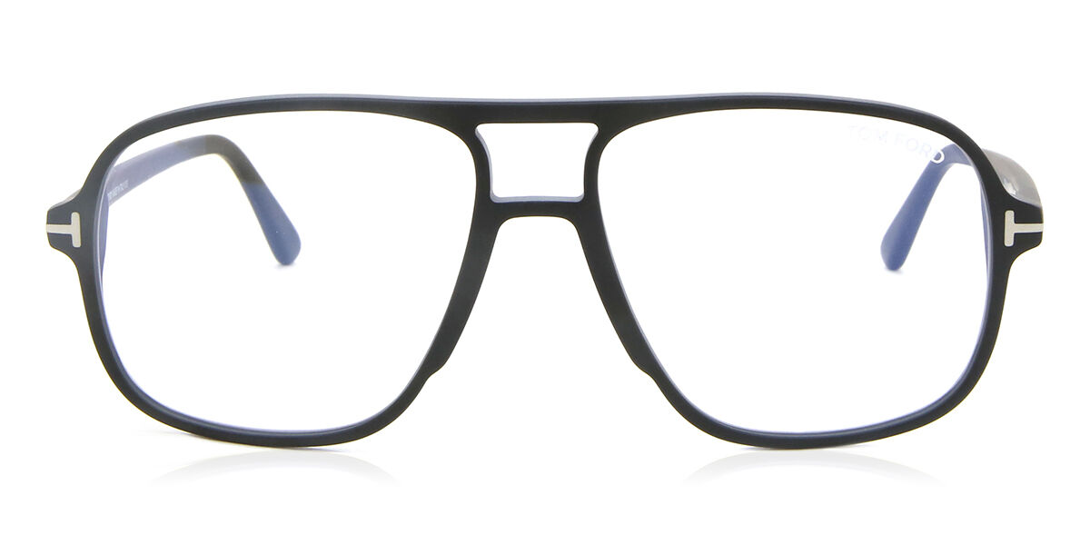 Tom Ford FT5737-B Blue-Light Block 002 Eyeglasses in Matte Black |  SmartBuyGlasses USA