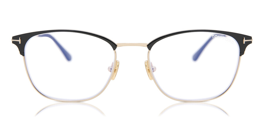 Tom Ford FT5750-B Blue-Light Block 001 Glasses Shiny Black Gold |  SmartBuyGlasses UK