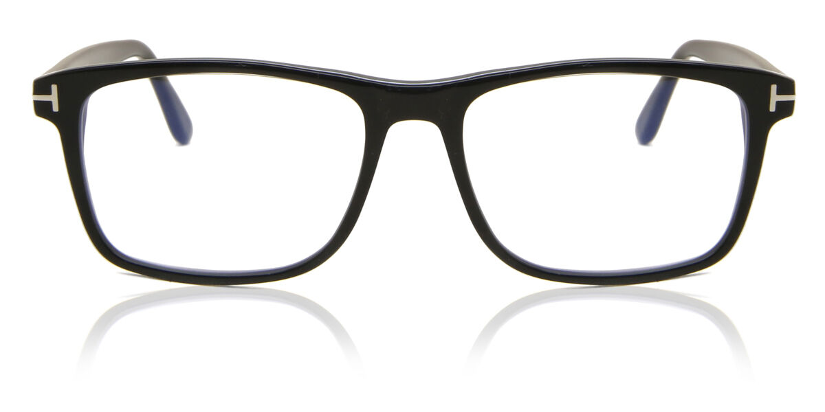 Tom Ford FT5752-B Blue-Light Block 001 Eyeglasses in Shiny Black |  SmartBuyGlasses USA