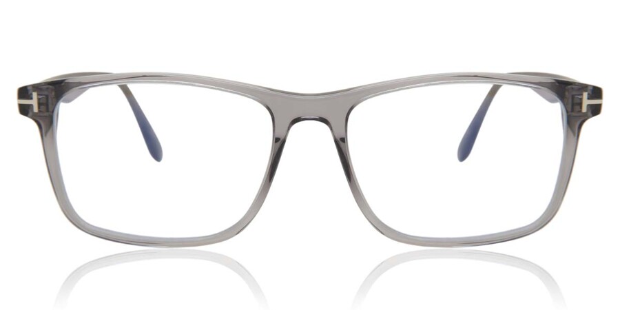 Tom Ford FT5752-B Blue-Light Block 020 Eyeglasses in Transparent Grey |  SmartBuyGlasses USA